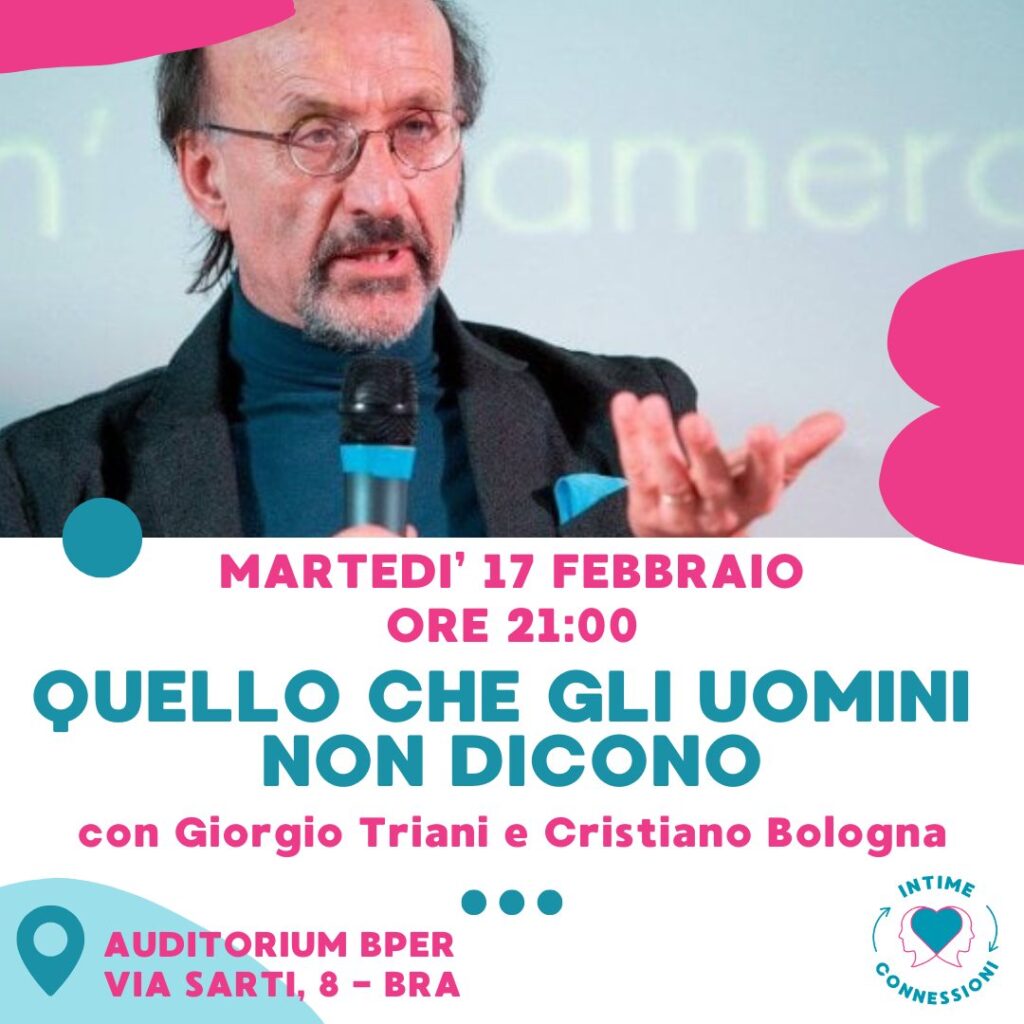 Locandina «Quello che gli uomini non dicono» – festival Intime Connessioni, Bra